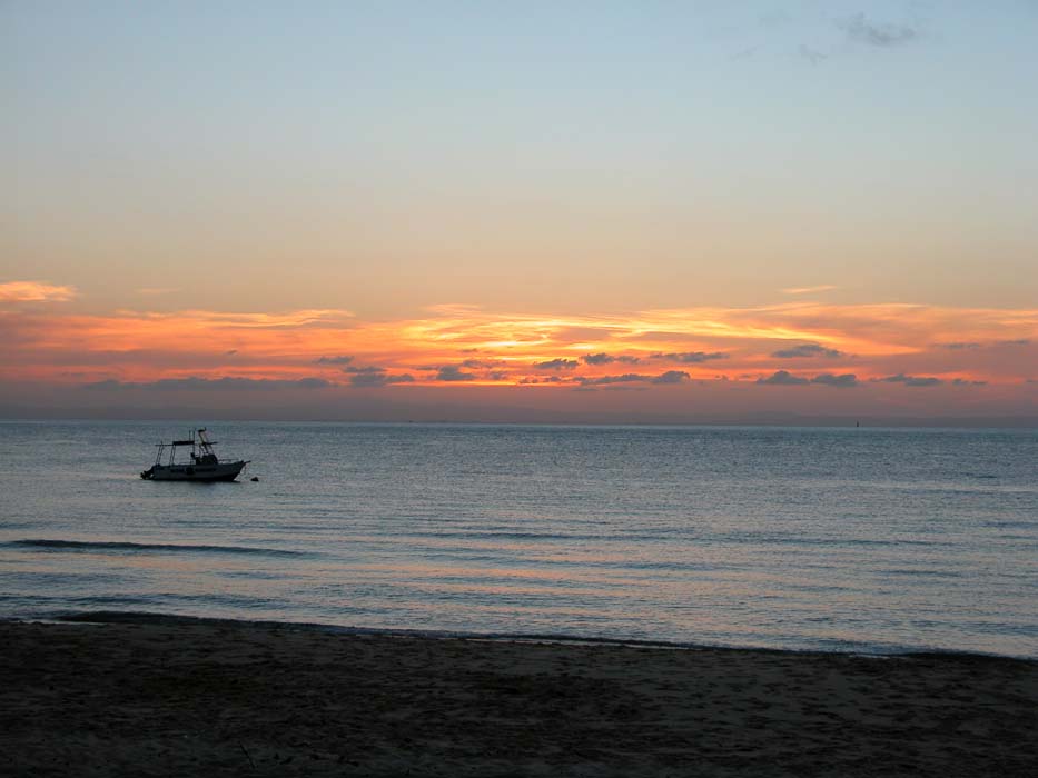 Sunset off Moreton Island